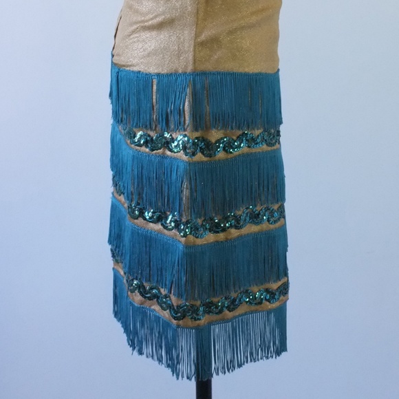 vintage flapper dress | 60s fringed flapper dress - Picture 8 of 16